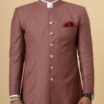 Classic Rosewood Achkan for Men | Elegant Ethnic Wear | Jaipurio